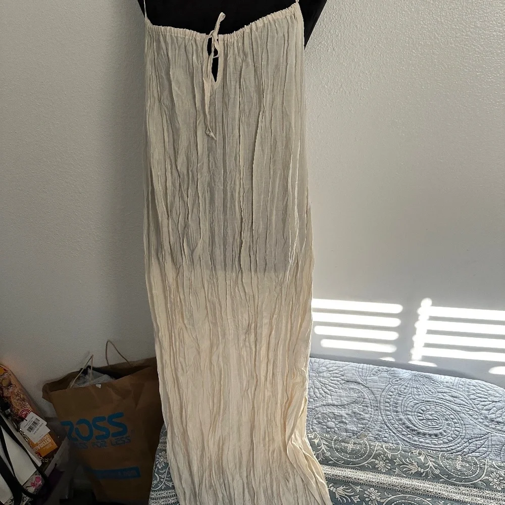 NWT. J. Crew Crinkled Side Slit Midi Dress. XL